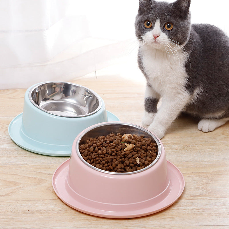 Domestic Stainless Steel Non-Slip Tilting Cat Bowl