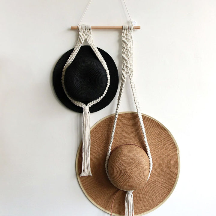 Macrame Double Hat Hanger