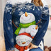Plus Size Snowman & Snowflake Round Neck T-Shirt