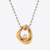 18K Gold-Plated Synthetic Pearl Peandant Necklace