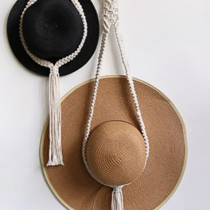 Macrame Double Hat Hanger